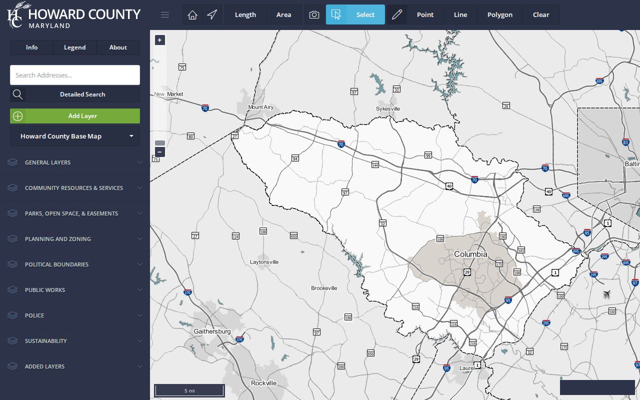 Columbia people search in Howard County GIS